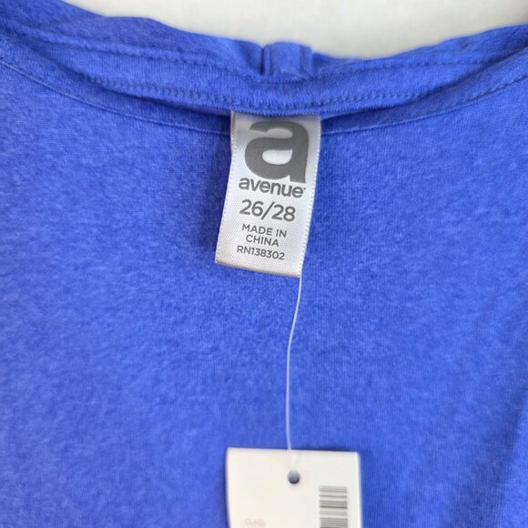 Avenue Plus Size 26/28 Cold Shoulder Hoodie Blue Front Pocket Streetwear New - Picture 3 of 8